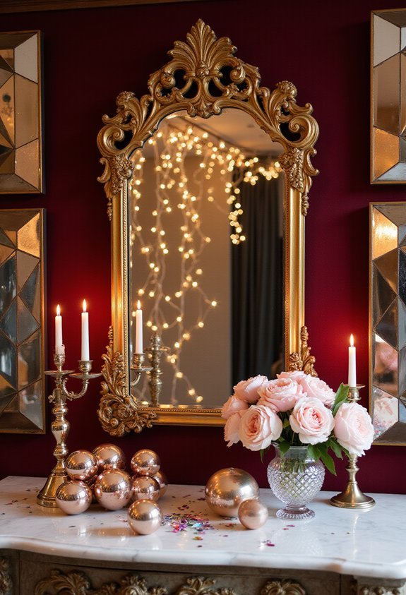 amplified light mirrored metallics elevate space