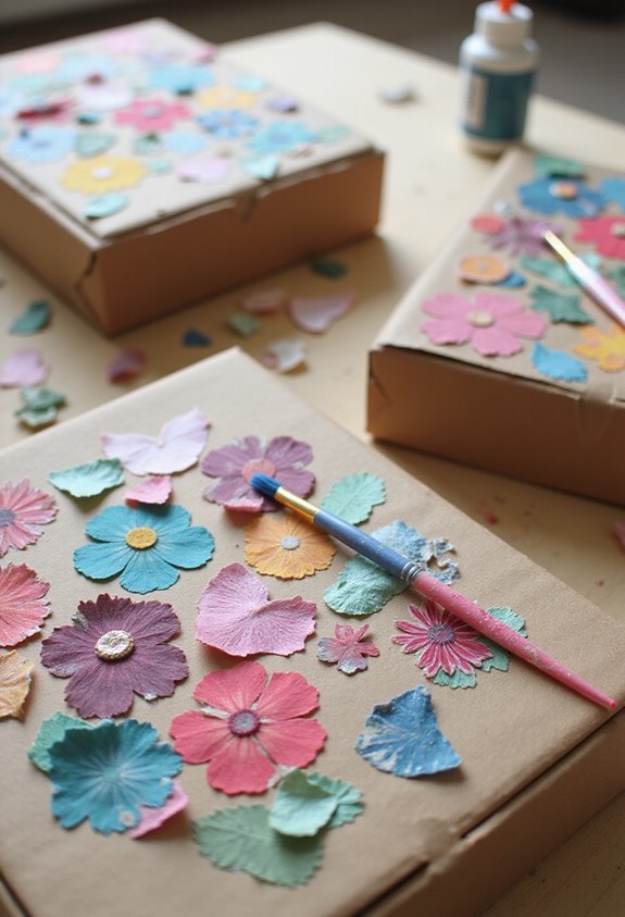 artistic magazine cutout decoupage gift boxes