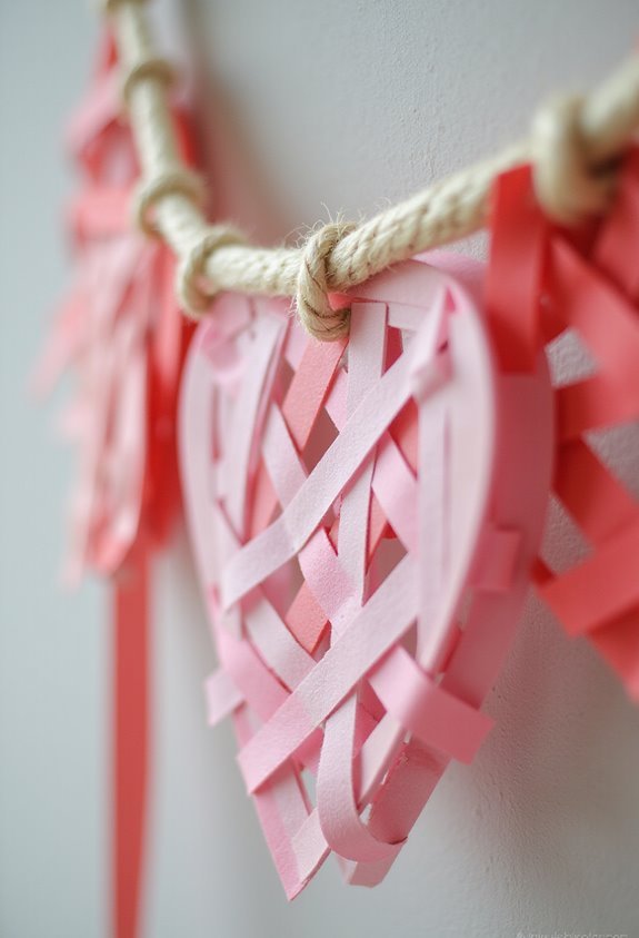 colorful woven heart shaped festive