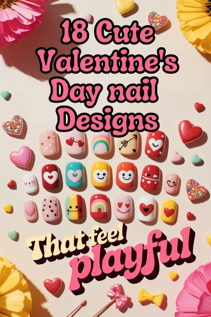 cute valentines day nails