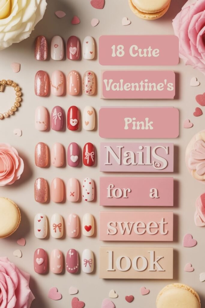 cute valentines day nails