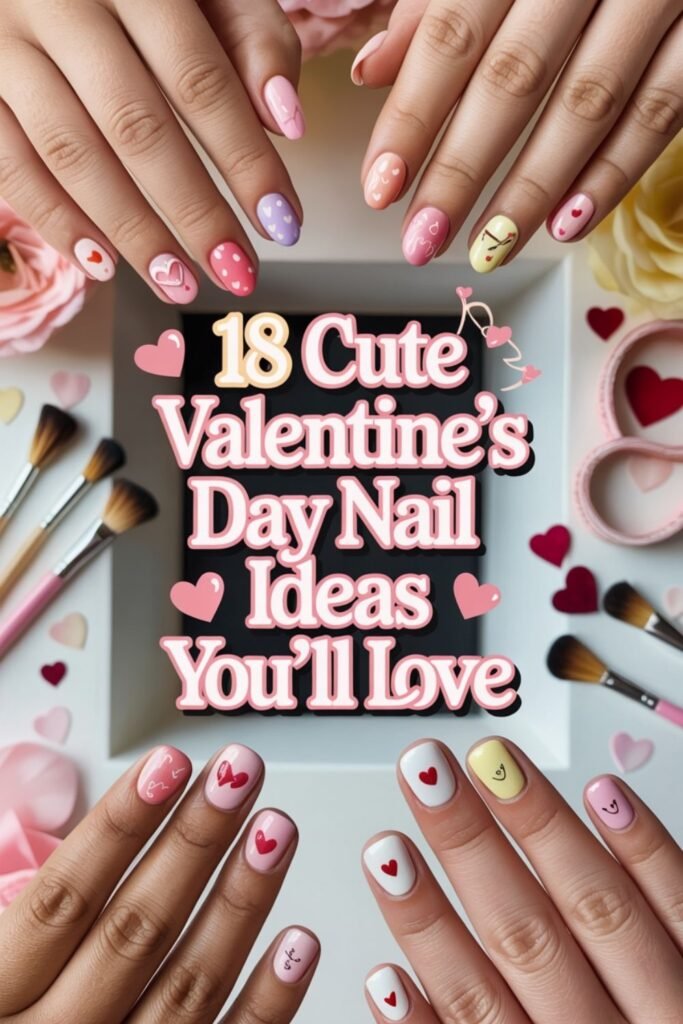 cute valentines day nails