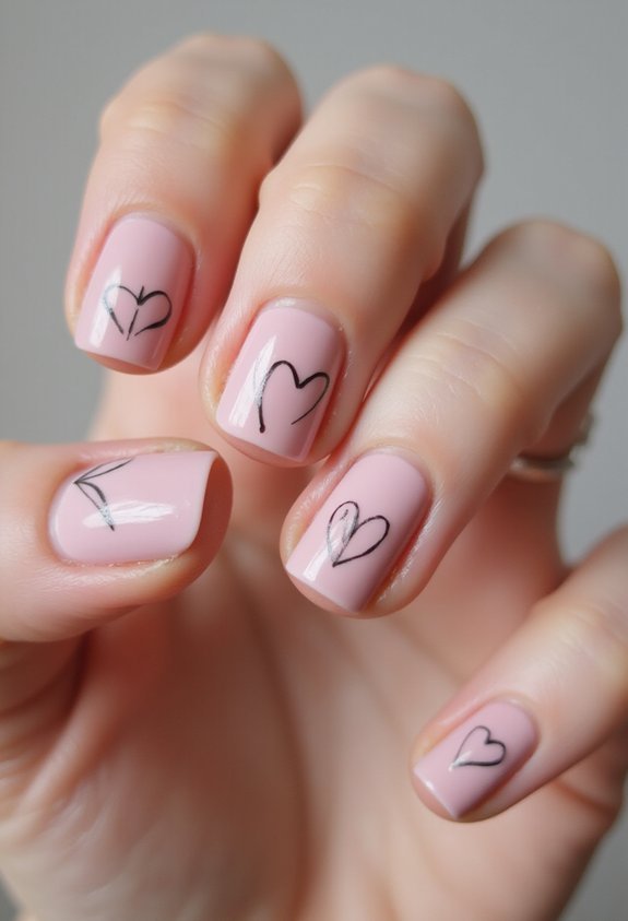 delicate chic minimalist nail art