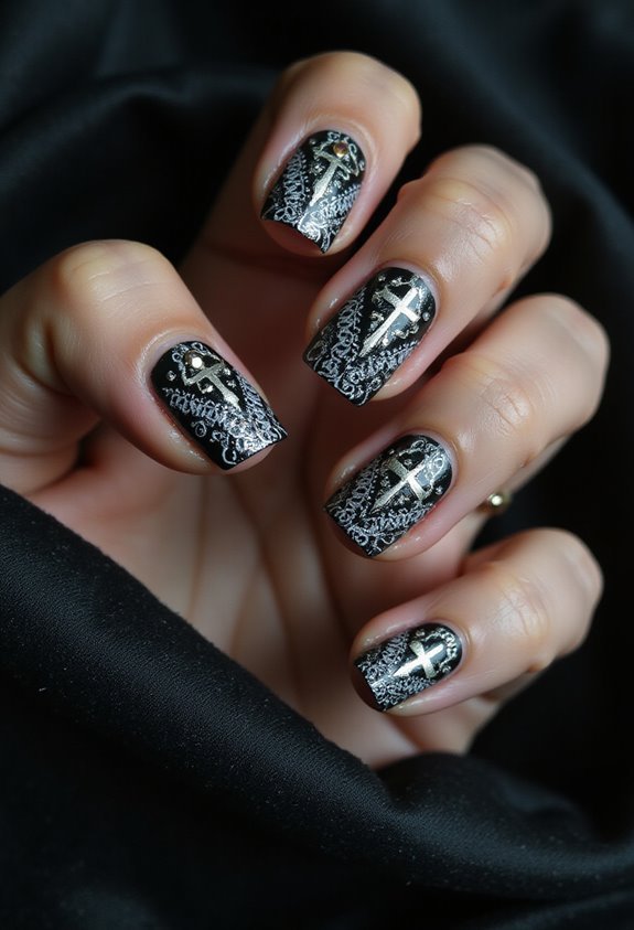 delicate dark lace elegance