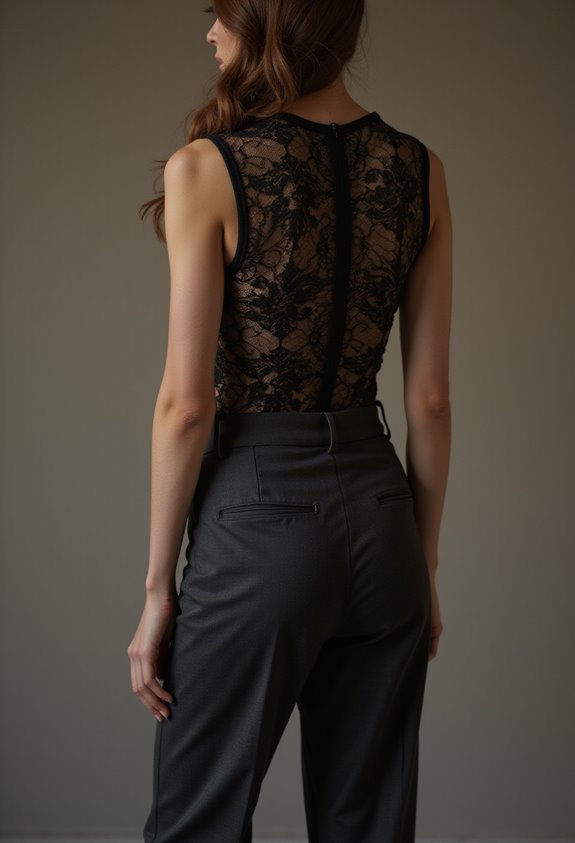 delicate lace tailored sophistication