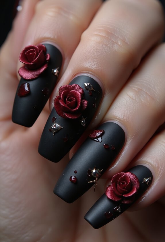 delicate moody crimson sophisticated