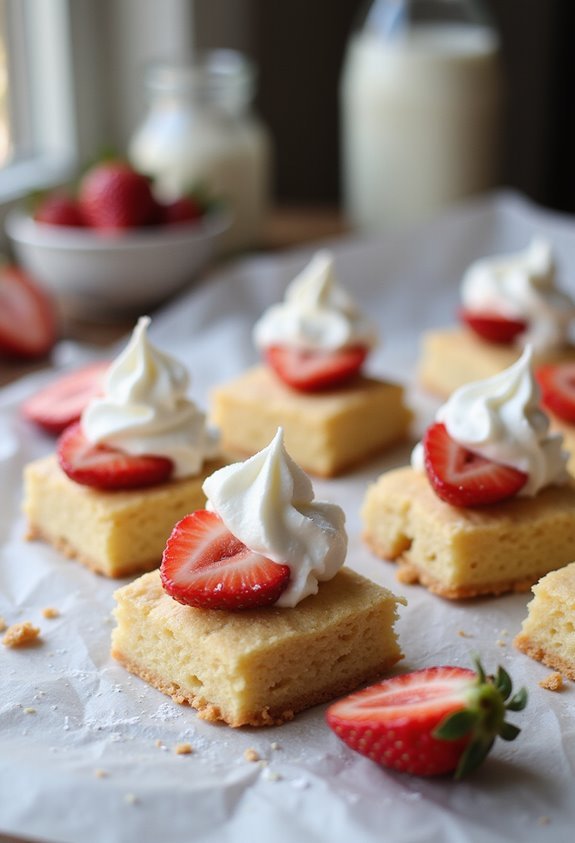 elegant effortless strawberry infused shortbread bites