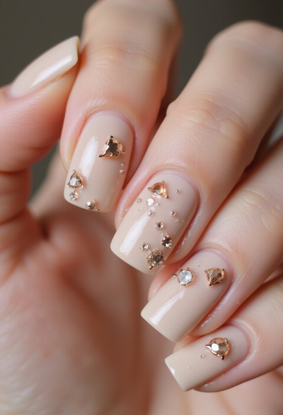 elegant geometric scattered diamond sophistication