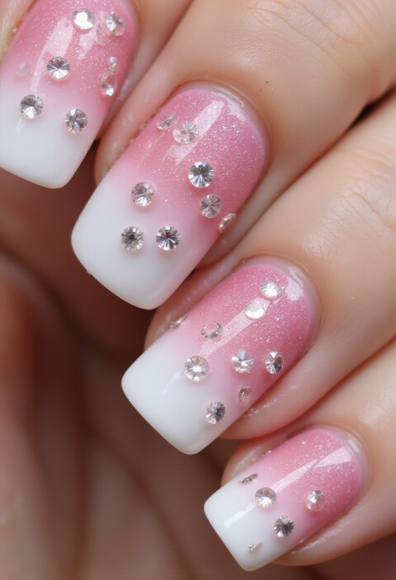elegant gradient ombr rhinestone design