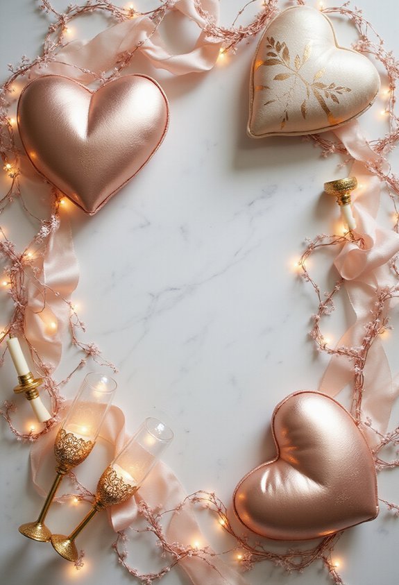 elegant metallic romantic decor accents