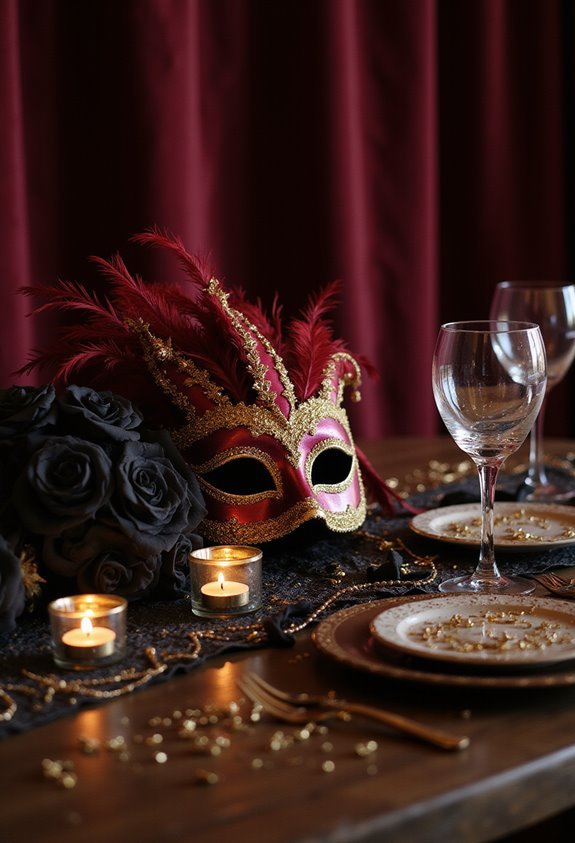 elegant mysterious luxurious masquerade celebration