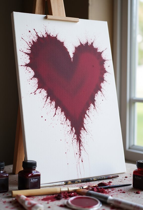 embrace controlled ink splatter abstraction