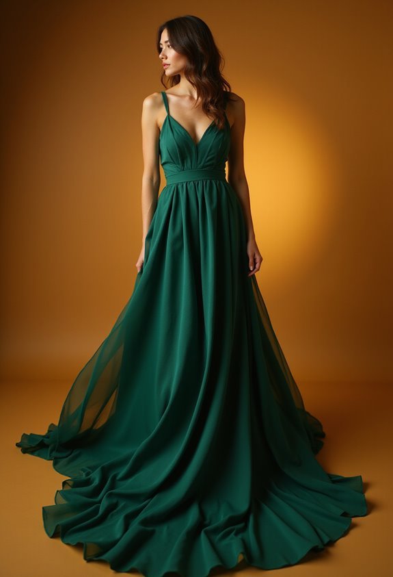flowing elegant jewel toned sophisticated