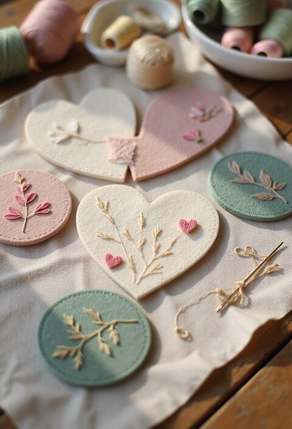 handmade embroidered felt personalized