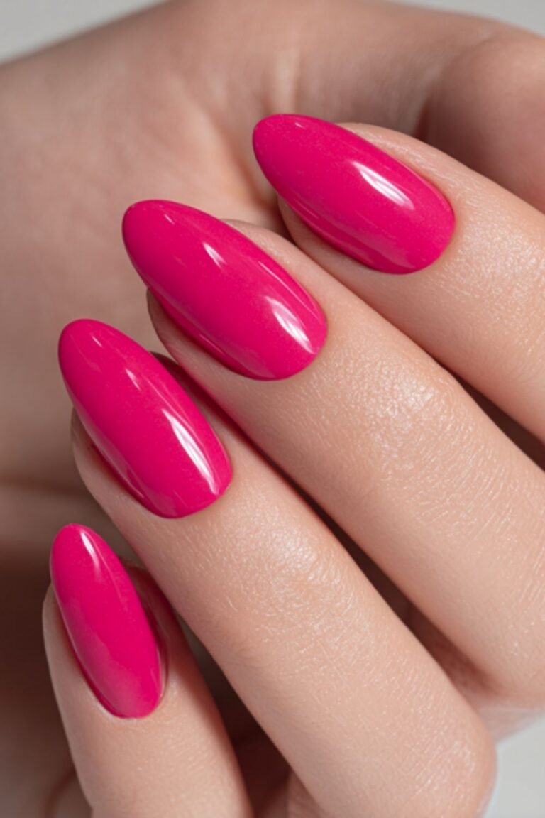 hot pink nails