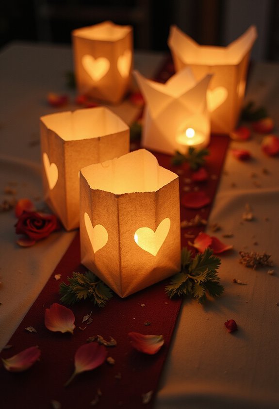 intimate glowing romantic budget friendly luminaries