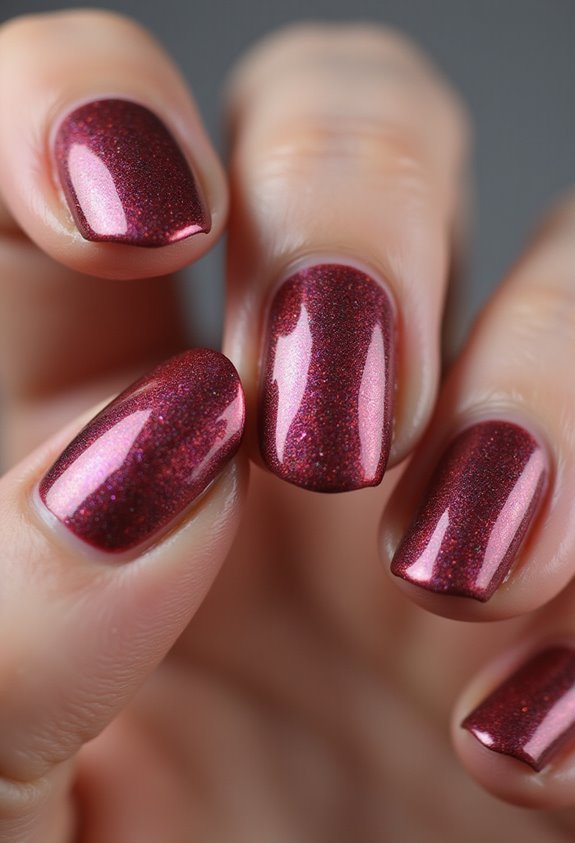 metallic red chrome glamorous allure