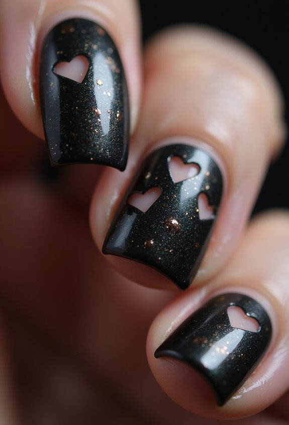 minimalist magnetic heart shaped negative space