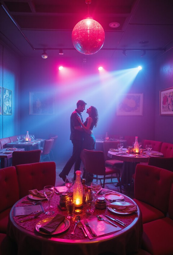 neon drenched 80s romantic nostalgia