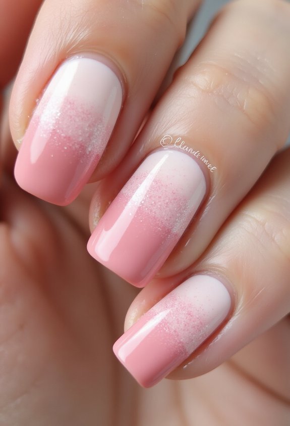 pastel ombre gradient rose dimension