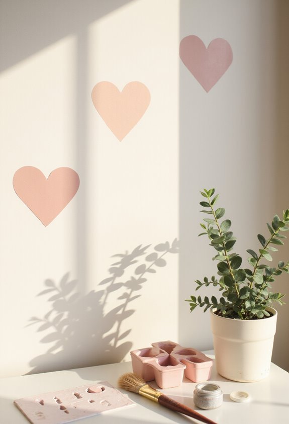 personalized romantic temporary stenciled wall art