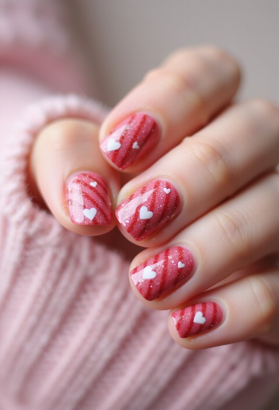 playful valentine s nail design