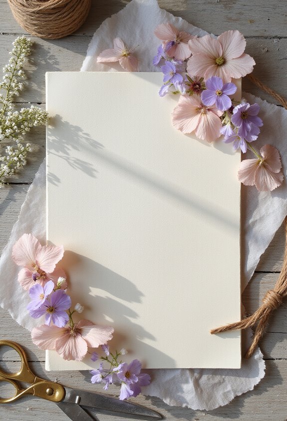 pressed flower eco friendly valentine s day cards