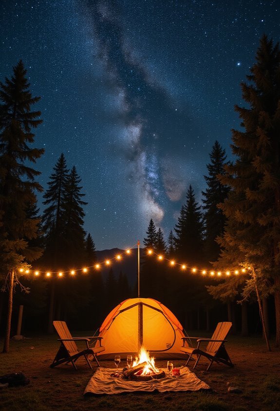 romantic camping stargazing bonding simplicity
