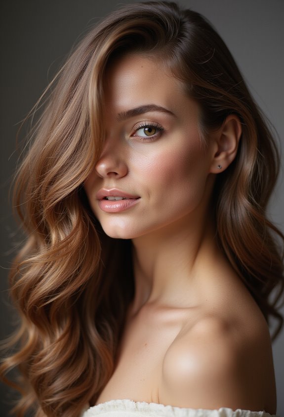 romantic heart shaped side swept proportionate