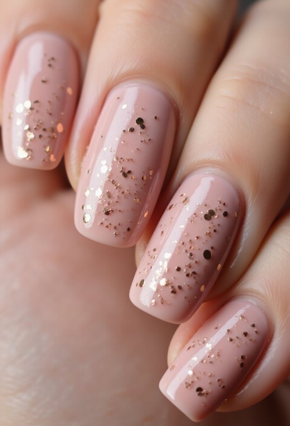 romantic sophisticated dusty rose with gold