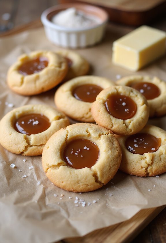 salted caramel thumbprint cookie sophistication
