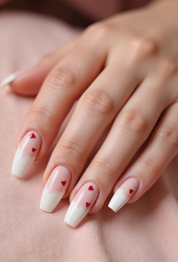 soft romantic pink ombre hearts