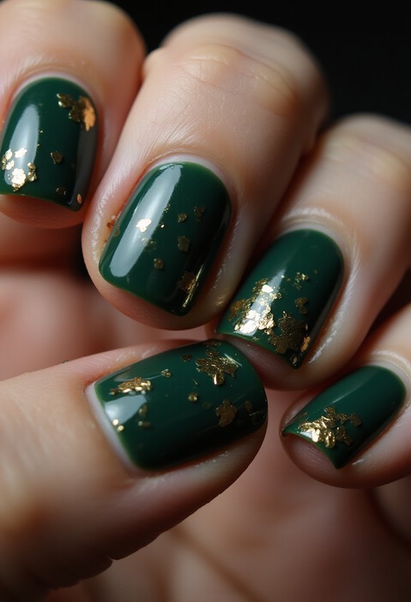 sophisticated dark romantic emerald gold details