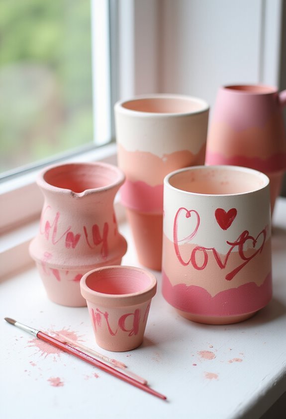 thoughtful personalized valentine s flower pots