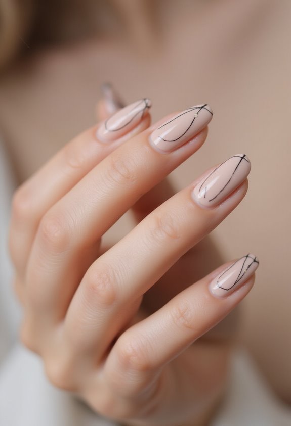 understated elegant minimalist french nails