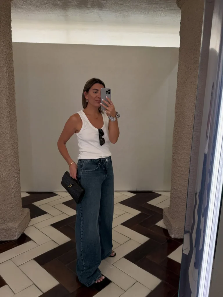 The White Tank and Dark Jeans Base Layer
