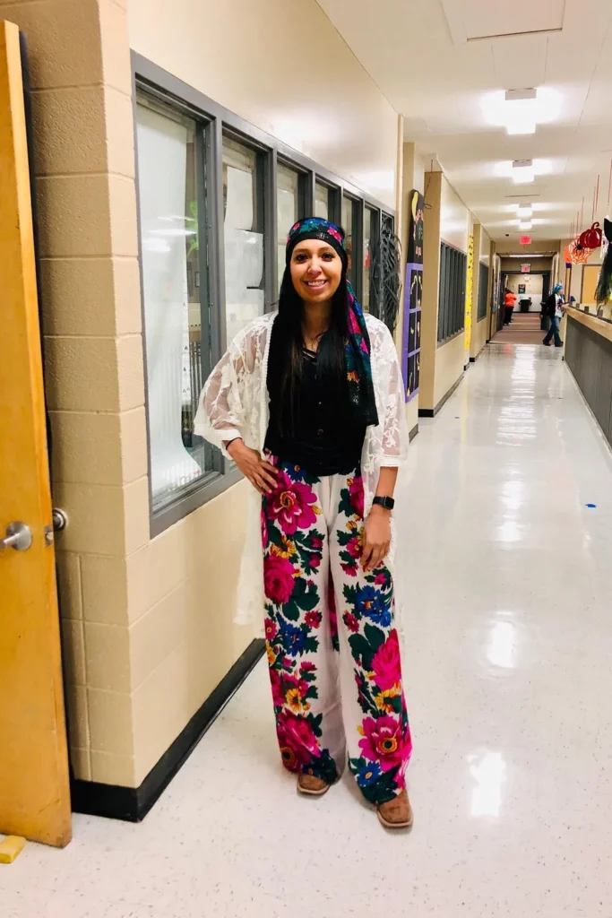 A Hippie Office Outfit Built on Floral Pants