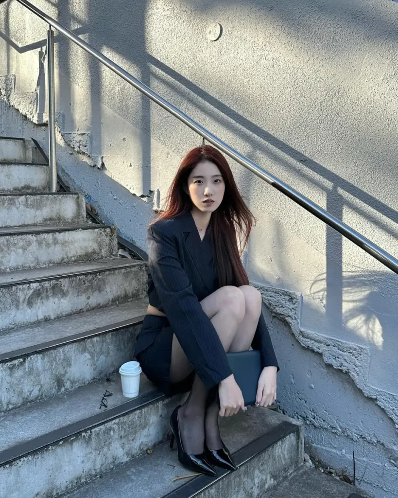 The Matching Pinstripe Skirt Suit