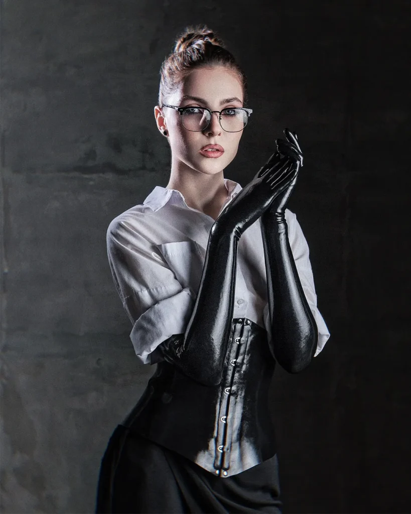 The Corset Waist Over a White Shirt
