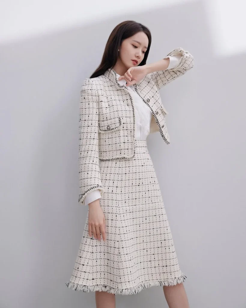 The Cream Tweed Skirt Suit