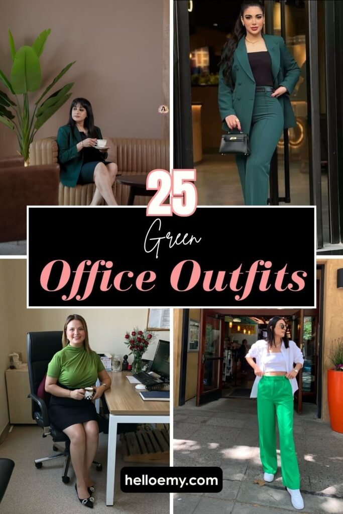 25 Green Office Outfits That Look Polished and Professional