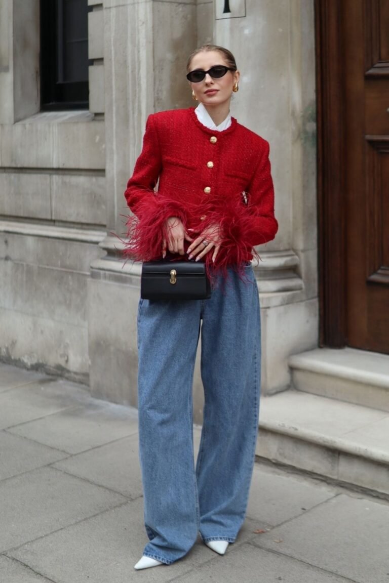 Wide Leg Jeans Office Outfit