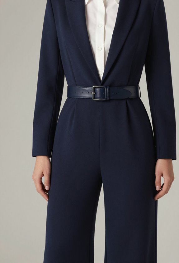belted jumpsuit hourglass silhouette