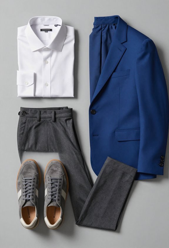 bold elegance with sneakers