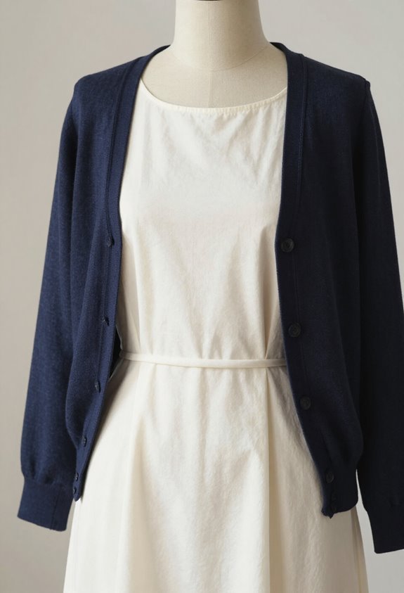 breathable dress structured cardigan