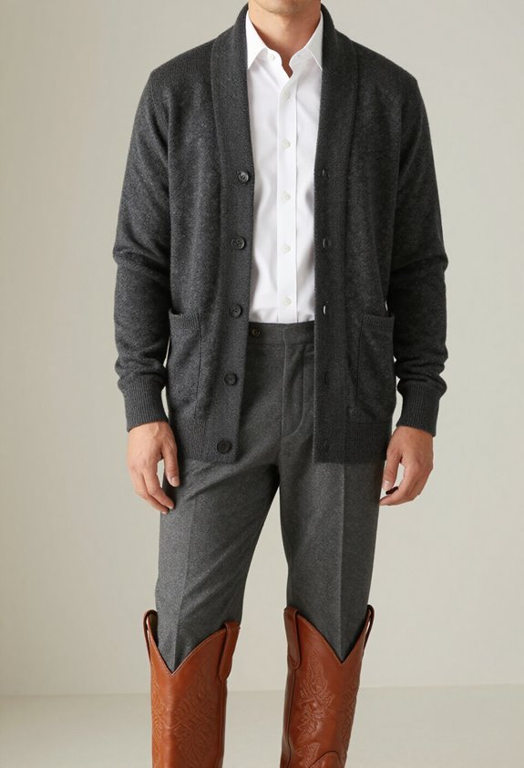 cardigans elevate cowboy boots