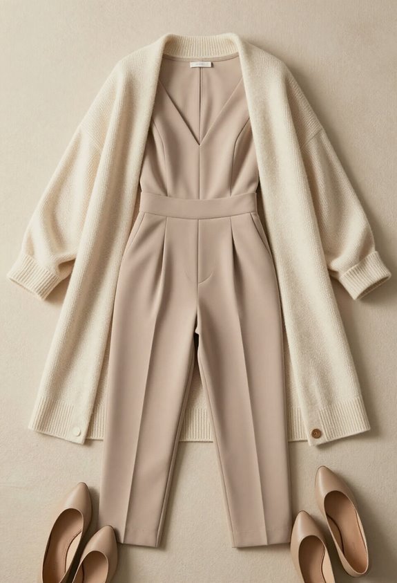 cropped jumpsuit office ensemble