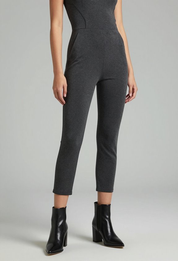 cropped jumpsuit with ankle boots