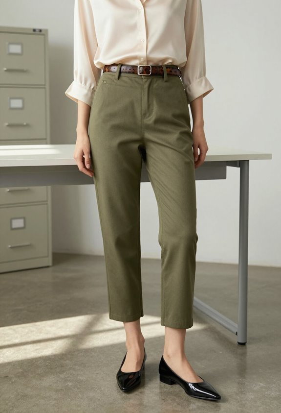 cropped pants with flats