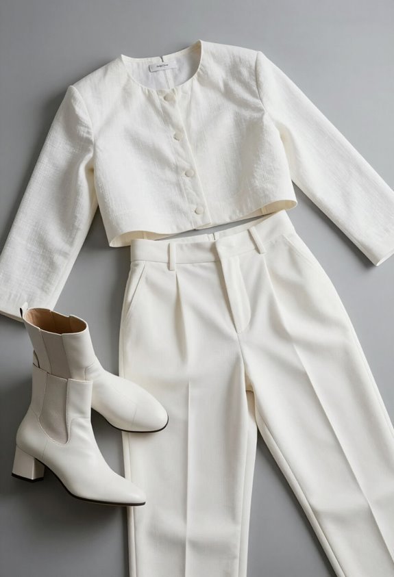 cropped top high waisted pants